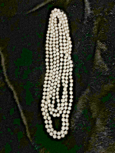 Natural Freshwater Baroque Pearl Necklace 104"
