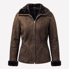 VTG Thierry Mugler Original Blue Tag 100 Lamb Shearling Jacket Coat, size 38