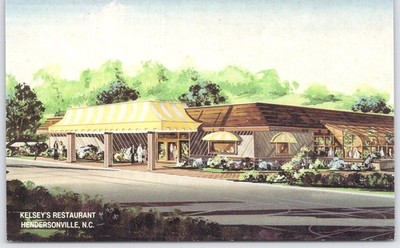 Kelsey's Restaurant Hendersonville NC Postcard Vintage Chrome