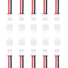 10Pcs XH 2 Pin Male Connector Plug With 22AWG 200mm Wire Cable&Female Connector