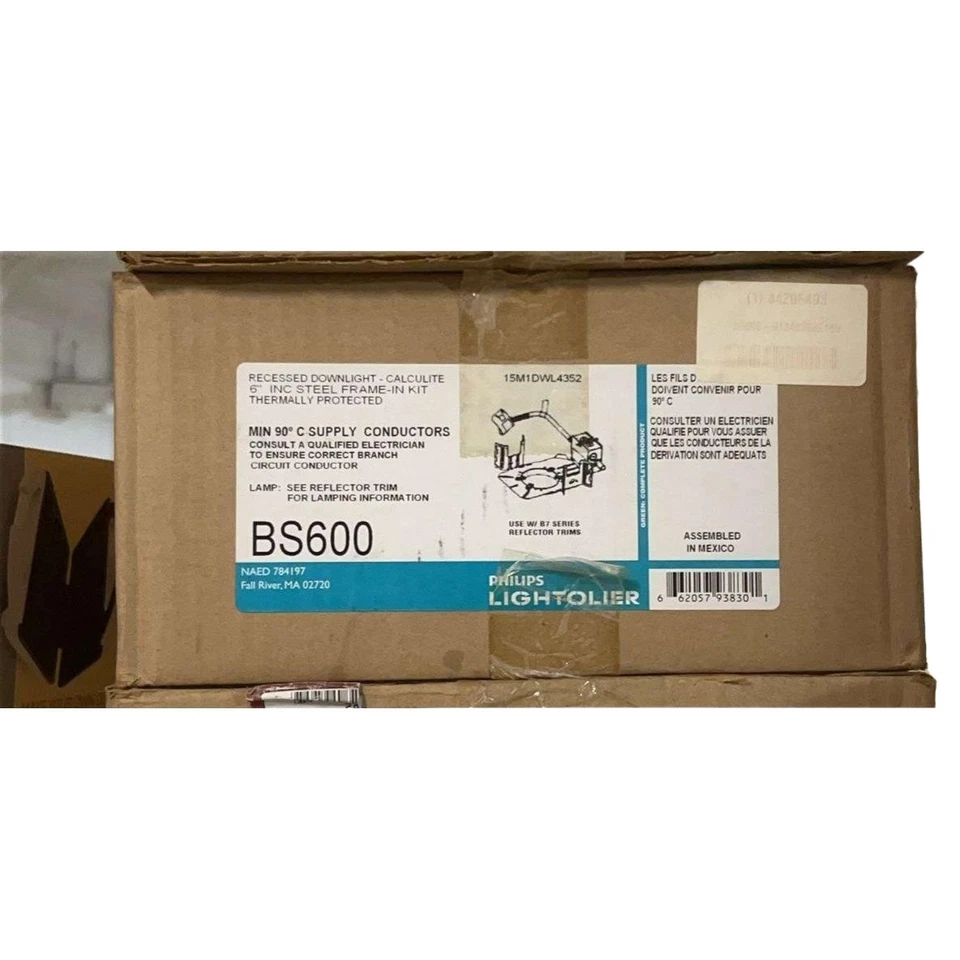 Philips Lightolier 6" Carcasa empotrada BS600 Kit de marco de downlight incandescente Foto 2 de 4