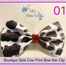    Cowgirl Bow Hair Clip for Girls  Boutique Quality   