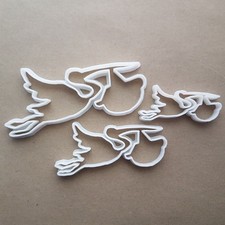 Cigüeña Bebé Nacimiento Pájaro Embarazo Forma Cortador de Galletas Masa Galleta Fondant Afilado
