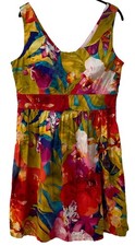 Scarlet Nite Sz 14 Chintz Multi Floral Dress Fit & Flare Bow In Back Sleeveless