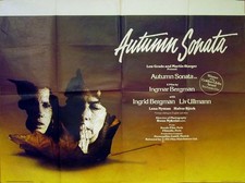 AUTUMN SONATA 1978 Ingmar Bergman, Ingrid Bergman, Liv Ullman UK QUAD POSTER