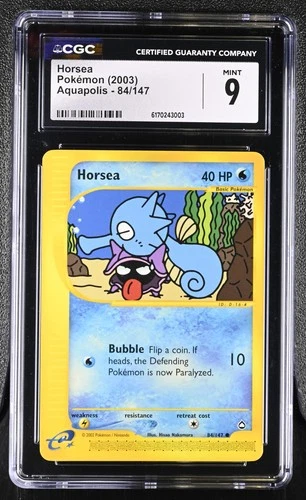 HORSEA 84/147 AQUAPOLIS POKEMON CGC 9 MINT