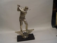 VINTAGE SILVER MALE GOLFER SPORTS SCULPTURE by WEIDLICH BROS SILVER MFG CO.