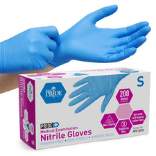MED PRIDE Blue Nitrile Gloves Medical Exam Disposable Powder  Latex-Free 400ct