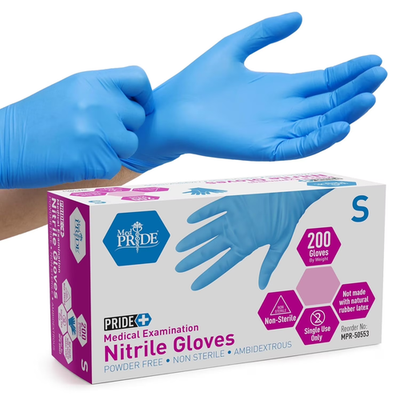 #ad MED PRIDE Blue Nitrile Gloves Medical Exam Disposable Powder amp; Latex Free 400ct $112.23