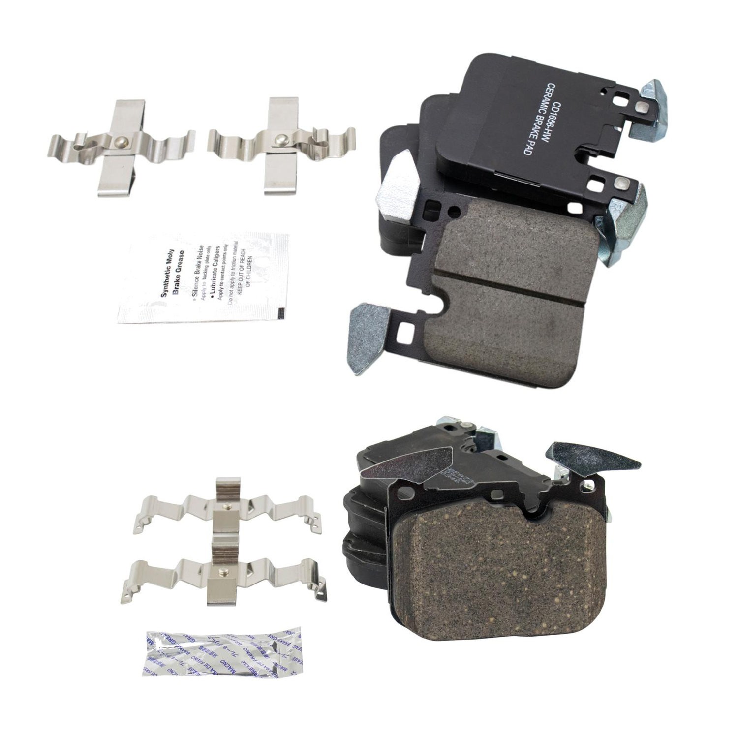 For BMW i8 2014-2016 TRQ BFA82157 Ceramic Front & Rear Disc Brake Pads