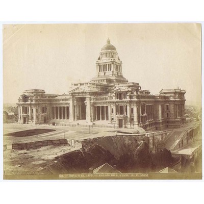 BRÜSSEL Belgien Palais de Justice antikes Albumin Foto um 1890 von LP Phot