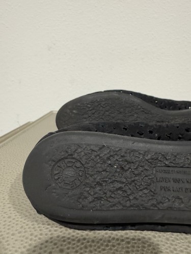 ARCHE Black Lilly Maya Nubuck Ballet Flats Women's 37 US 6 Leather Perforated - Picture 11 of 16