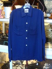 Vintage 1940's 1950's Jack Charles Rayon Gabardine Deadstock Shirt-Size Large