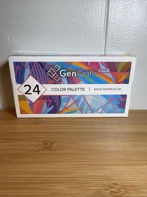 GenCrafts 24 Color Palette Solid Watercolor Paper Pad Set