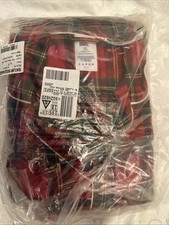 Lands' End Ladies' 2 Piece Red Flannel Pajama Set 100 Cotton Soft , L/T 14-16