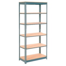 Global Industrial Heavy Duty Shelving 36"W x 18"D x 96"H With 6 Shelves Wood