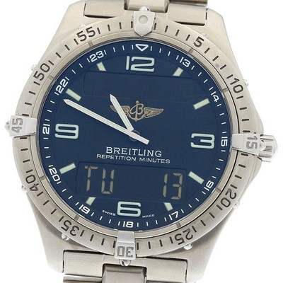 BREITLING Aerospace E65062 Alarm dual time gray Dial Quartz Men's Watch_976800
