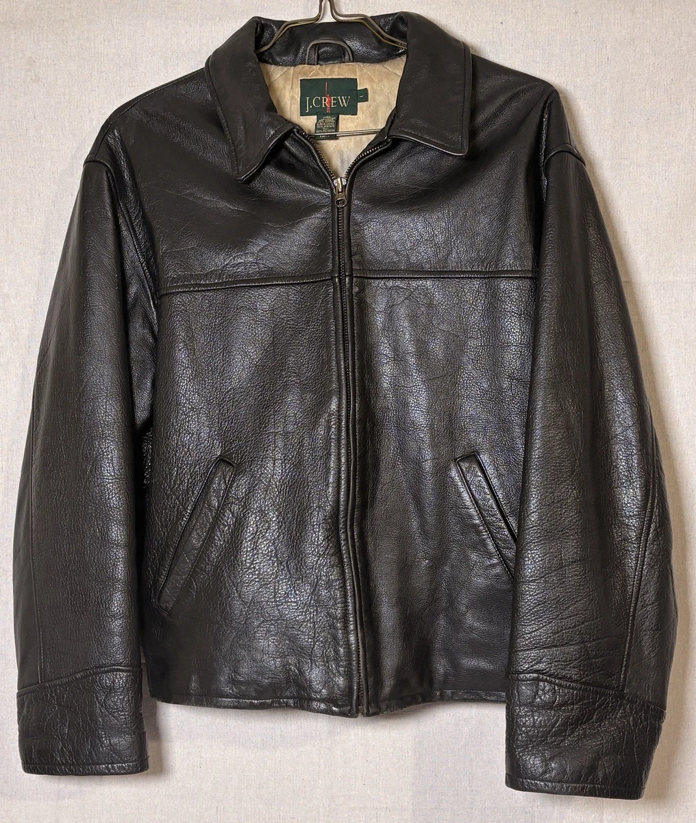 J.CREW Leather Outer Shell Black Coats, Jackets & Vests for Men