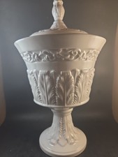 Ceramic Lidded Urn With Anthicus Leaves