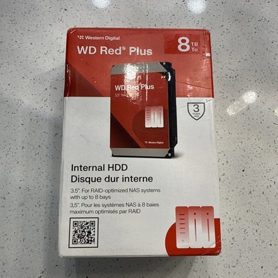 WD - Red Plus 8TB NAS Internal Hard Drive HDD- 5640 RPM- WD80EFPX