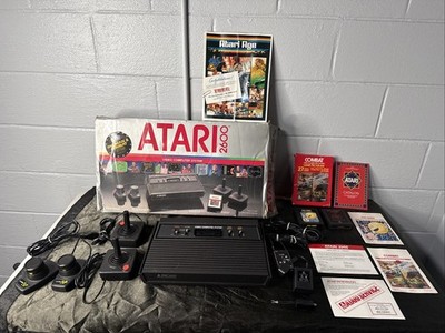 Atari 2600 Darth Vader Console Boxed + Controllers Cables 2 Games - Great - Read