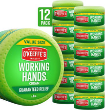 Working Hands Hand Cream for Extreme Dryness - 6.8 Oz Value Size Jar 12 Pack -