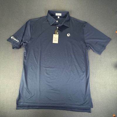 NEW Peter Millar Summer Comfort Polo Shirt Men's L Blue Golf ''Sales Loft'' Sport