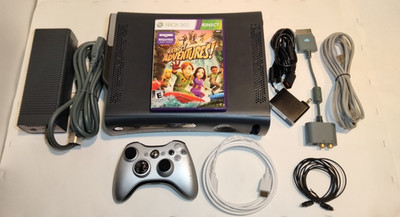 Cleaned Complete Microsoft Xbox 360 ELITE 120GB Console Bundle + Free Game &More