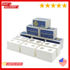 600PCS Coin Flips in 6 Sizes Cardboard Holders for Colletors 2x2