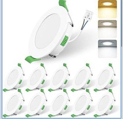 ALUSSO 10 Stück Einbaustrahler Led 68Mm,5W 460 Lumen Led Spots AC 220-240V,3CCT 