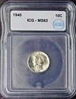 1940 Mercury Silver Dime - ICG MS62 - ✪COINGIANTS✪