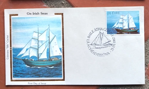IRELAND SAILING SHIP ASGARD 11 1982 Colorano Silk Cachet FDC UNADDR