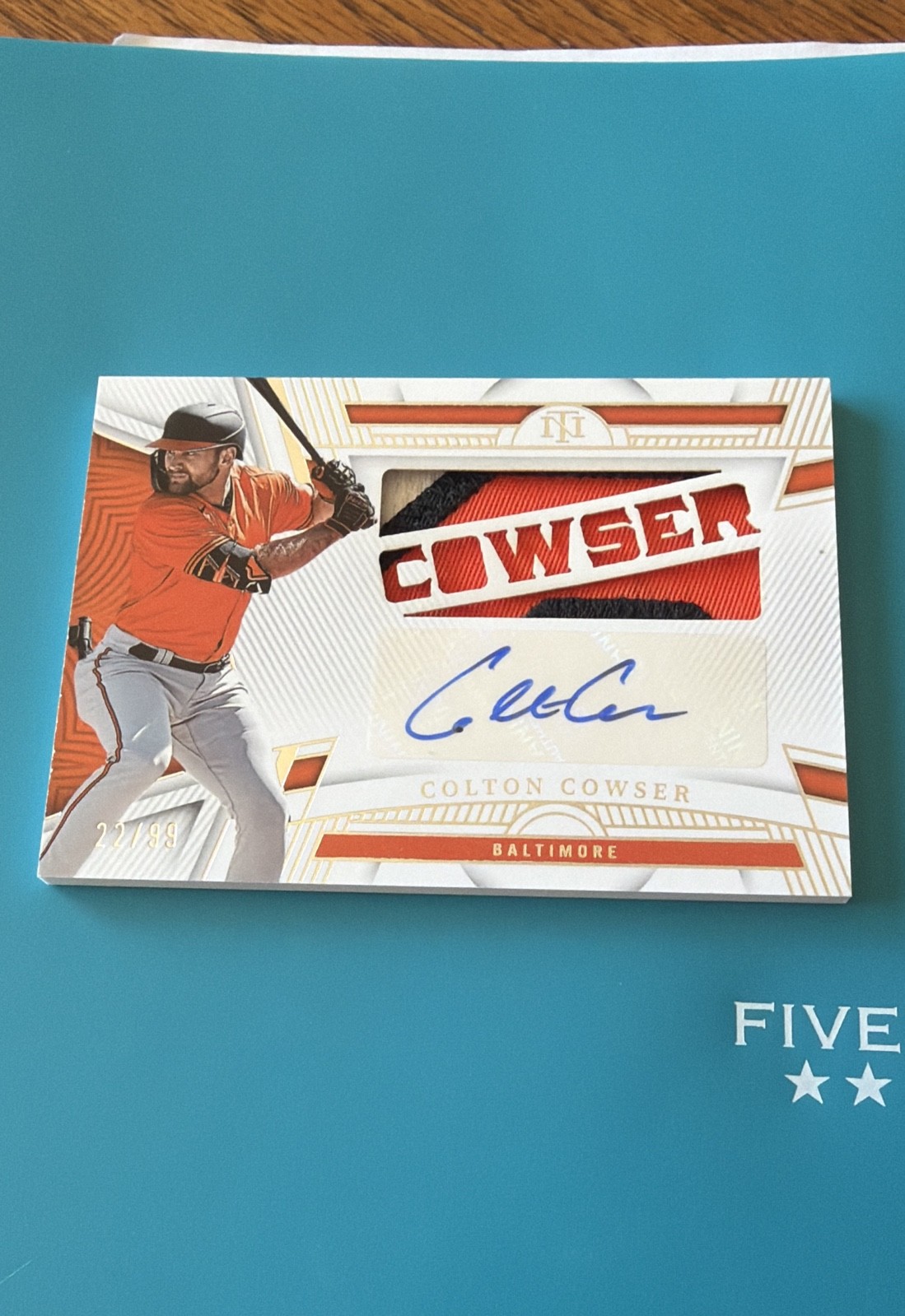 2023 Panini National Treasures - Die-Cut Material Signatures Colton Cowser...