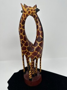 Hand-carved Wood Giraffe