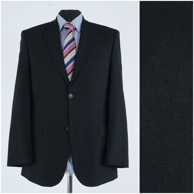 Solid Black Blazer 44R US Size DIGEL Mens Wool Sport Coat Jacket