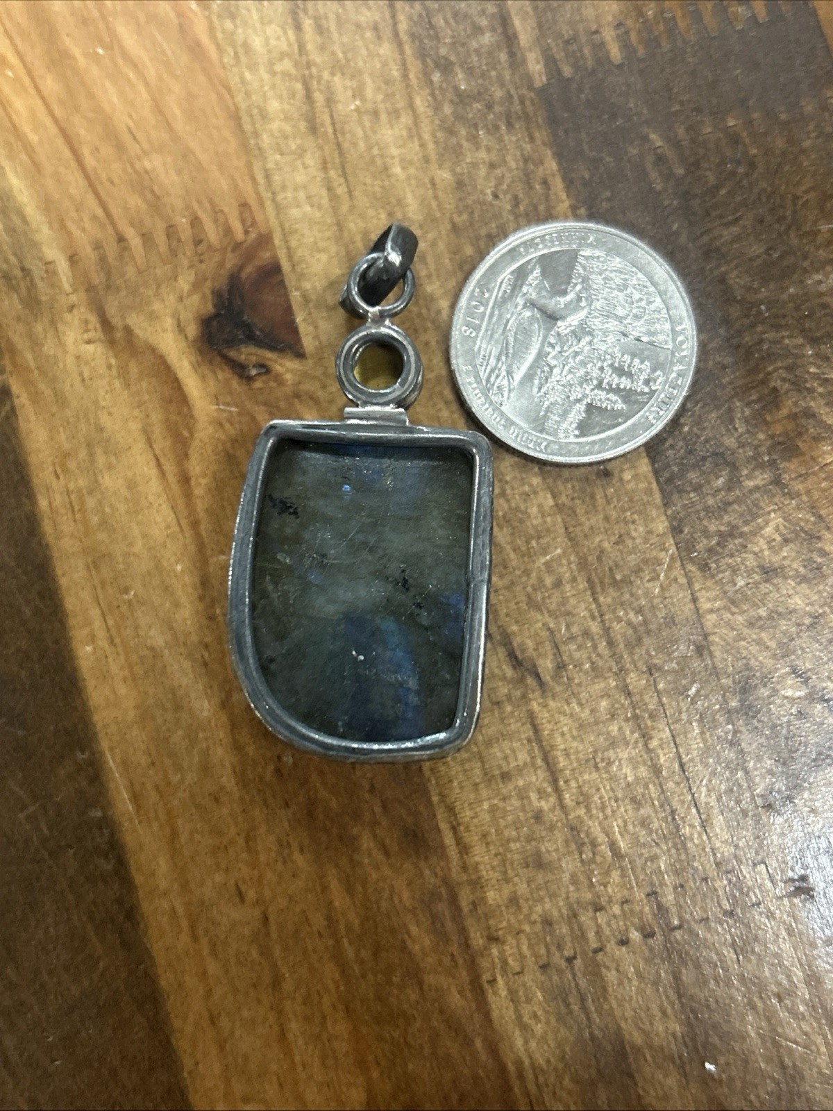 Sterling Silver Labradorite Irregular Shape Tiger… - image 2