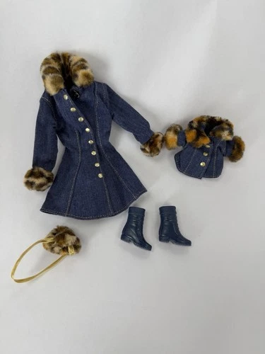 Vintage 1996 Barbie & Kelly Fur Coat Jacket Boots Fashion Avenue Matchin’ Styles