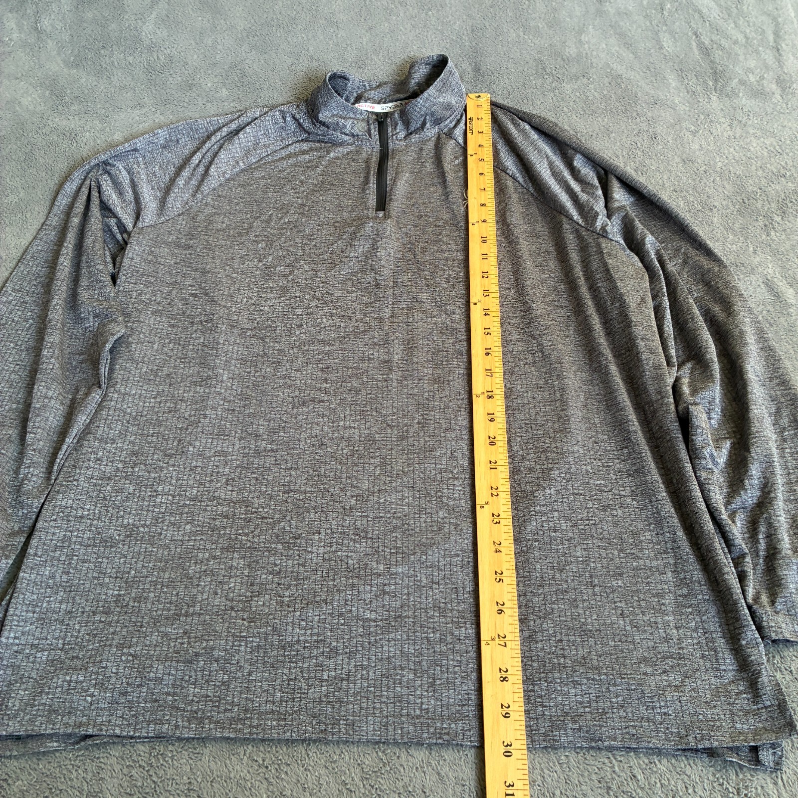 Spyder Active Gray Performance Activewear Quarter… - image 5