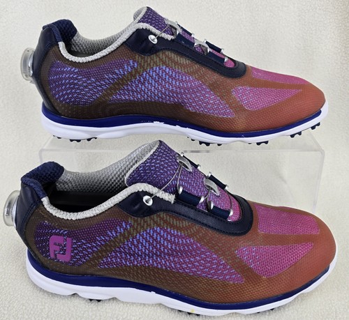 FootJoy Golf Shoes Womens Empower Sz 7 Purple Pink Spikeless Boa Closure 98004 - Picture 2 of 9