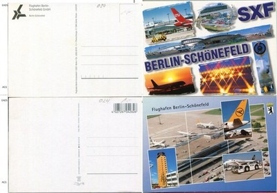 Aircraft_Airport_024_Airport Berlin Schönefeld - 2 Postcards