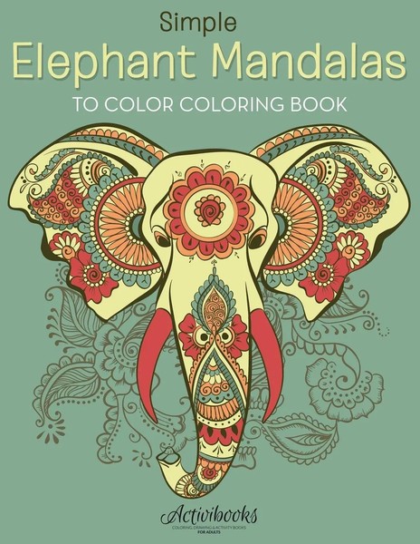 Activibooks | Simple Elephant Mandalas To Color Coloring Book | Taschenbuch-image