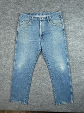 Wrangler 96501DS Vintage Blue Jeans 36x30 Straight Leg Denim USA Cotton