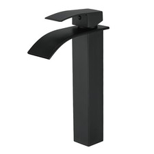 Vessel Sink Faucet Black Bathroom Faucets Tall Waterfall Bathroom Bowl Sink F...