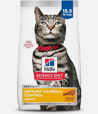 Hill's Science Diet Adult Urinary Hairball Control Chicken Dry Cat Food 15.5lb
