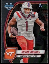 DYRON DRONES 2024 BOWMAN CHROME UNIVERSITY FOOTBALL RC VIRGINIA TECH HOKIES #119
