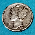 1937 Mercury Dime 90% Silver P Mint, 89-Year-Old Coin