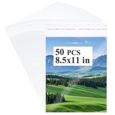 Clear Plastic Magazine Sleeves 8.75x11.06 50 Pcs Resealable Magazine Bags