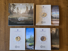 Iconic Speciman 2024 UK 50p Brilliant Uncirculated Colour Three-Coin Collection