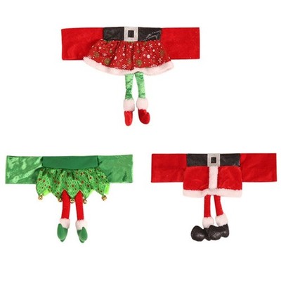 3 Stück dehnbare Weihnachten Stuhl Schärpen mit Jingle Bells für Esszimmer De