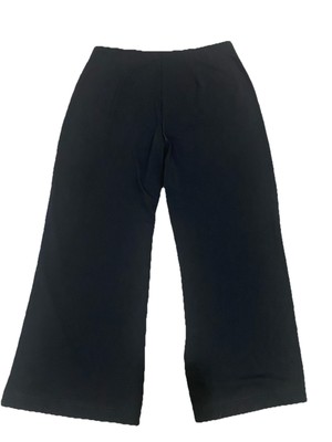 polyester dress pants womens Talbots Dress Pants Womens 14/16 Black Wide Leg Polyester Stretch High Rise